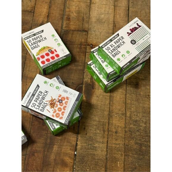 lunch Other - Lot of 7 lunchskinz skins paper sandwich snack food prep storage craft bags